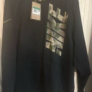 Brand New!!!!Nike Men's Black Camo Logo Hoodie  size XL
